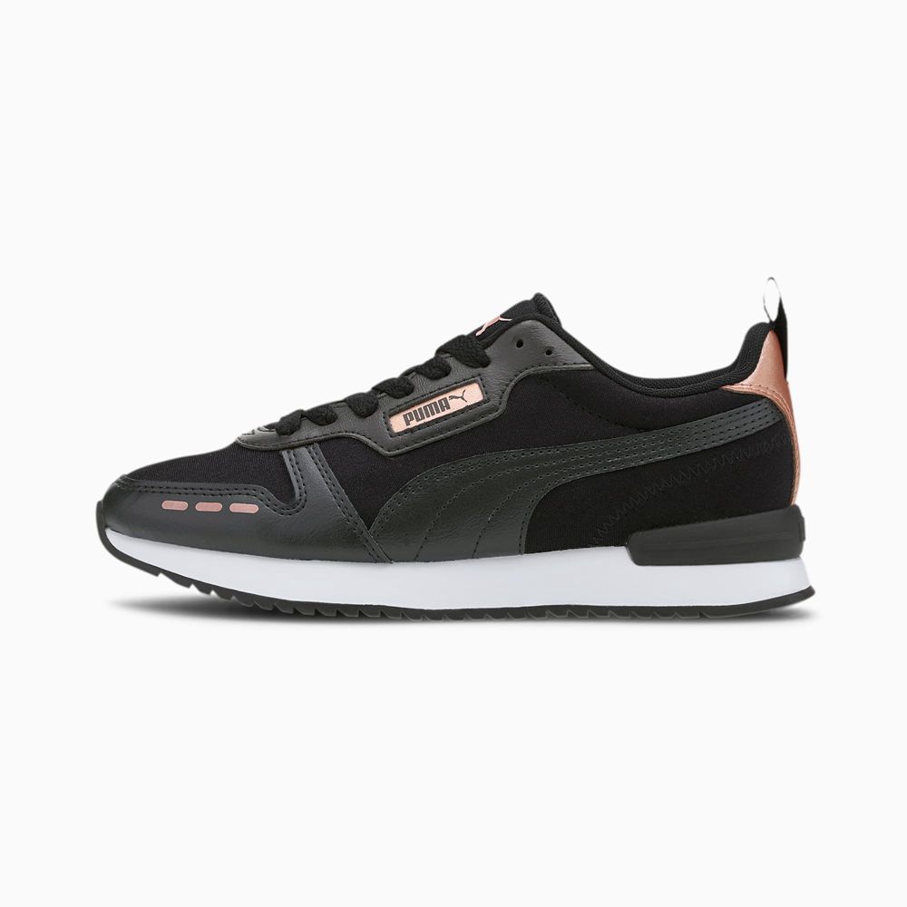 Puma R78 Metallic Női Sportcipő - Fekete/Rózsaszín Arany ( Hungary - DEZXJ5273 )